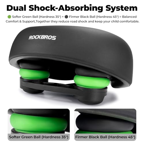Youth Bike Saddle Seat Cushion Waterproof Comfortable Bicycle Saddle for Kids & Teens