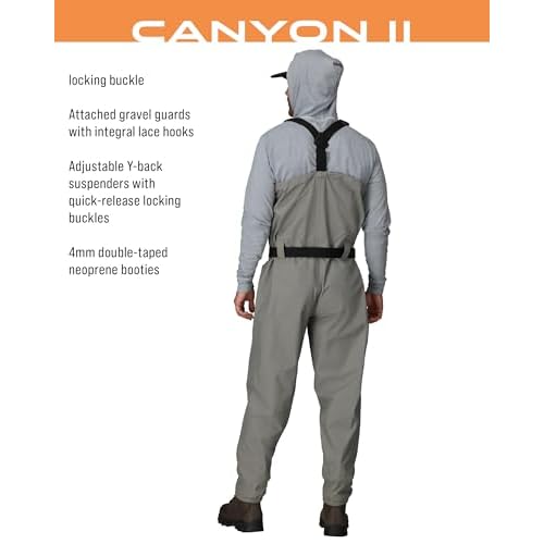 FROGG TOGGS Canyon II Breathable Waterproof Stockingfoot Fishing Chest Wader for Fishing