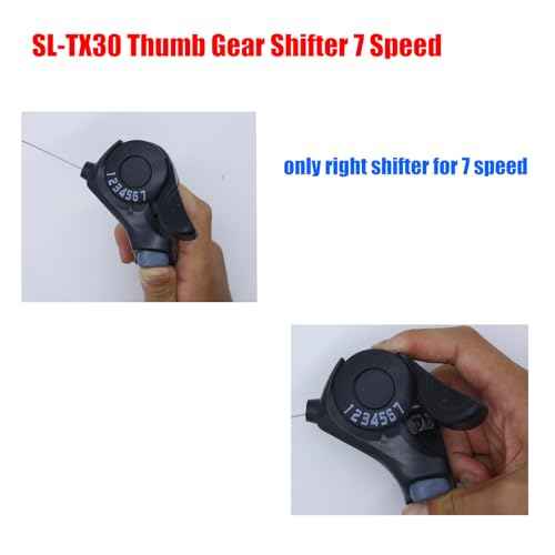 Bike 7 Speed Shifter, Right Thumb Gear Shifters, TX30 Shift Lever,Transmission Bike Gear Shifter AccessoriesOutdoor Mountain Bicycle for Road Bike City Bike Mountain Bike