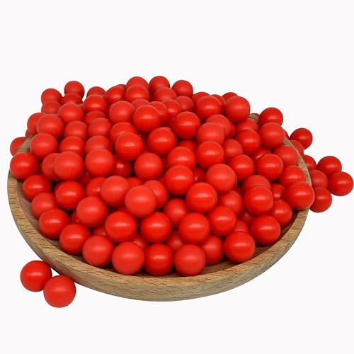 .43 Cal Nylon Balls Reusable Hard Solid Plastic 43 Caliber Projectile Ammo Compatible for T4E PPQ, G17 Gen 5 Target Practice and Home Defense (100 Counts, Red)
