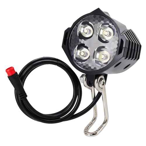 Ebike Headlight 48V 36V, 12V-60V Compatible, 2 Pin Waterproof Connector Electric Bike Front Light