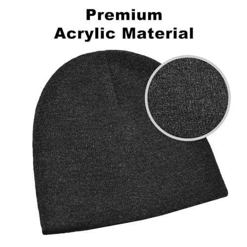 ZOORON Beanie for Women Men Reversible Winter Hats Unisex Cuffed Skull Knit Hat Cap