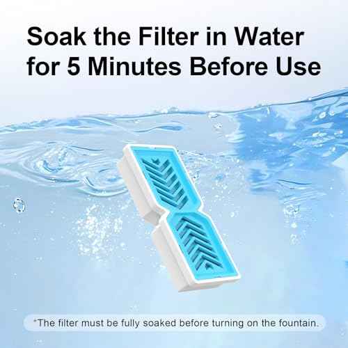 Voluas Dog Fountain Replacement Filters & Sponges, for 1.8gal/236oz/7L Wireless Stainless Steel Pet Water Fountain - 3 Filters & 3 Sponges