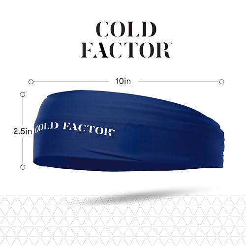 Cold Factor Instant Cooling Headband for Men and Women - Navy Blue