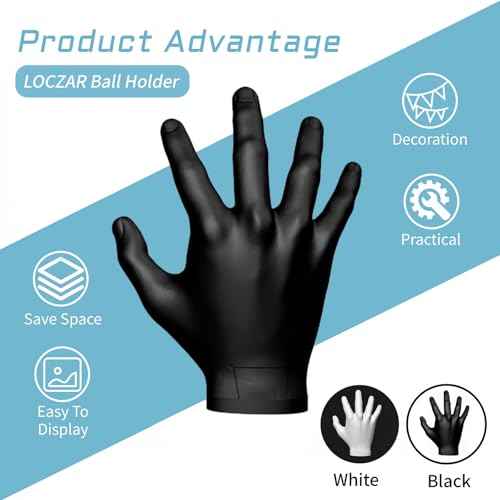 Basketball Holder, Hand Sculpture Ball Holder Wall Mount Art Decor Stand Basketball Storage Rack Organizer Display Case Man Cave for Football Soccer Gifts for Him Men Boys Gamers