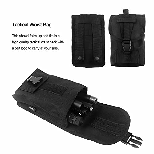 Folding Camping Shovel 31in Heavy-Duty Survival Spade with Pickaxe & Bag - Black / Standard E-Tool