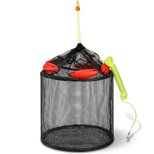 Foldable Floating Fish Basket for Live Bait and Fish Storage - 11 Gallons