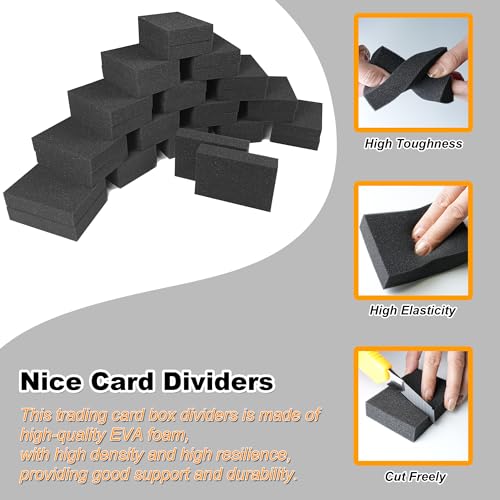 40PCS Foam Card Dividers for Trading Card Storage Box - Shock Absorbing EVA Foam