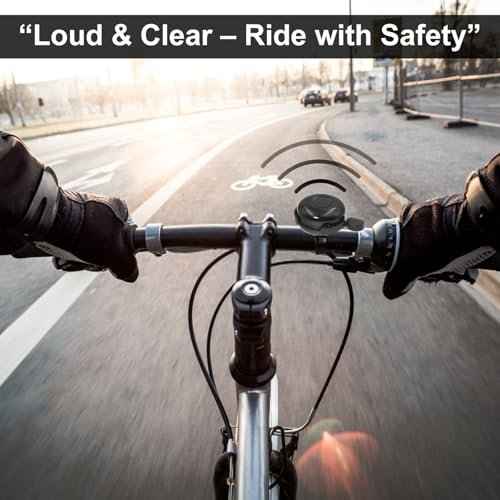 2 Pack Bike Bells for Adults, Loud Crisp Clear Sound, Durable Aluminum Alloy, Bicycle Bell for Adult Bikes, Easy to Install Cycling Accessories for Mountain Road and Commuter Safety