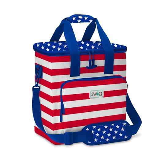 Swig Life Triple Insulated Cooler Bag with Zipper, Large Travel Cooler Bag Holds 16-24 Cans, or 6 Wine Bottles, Insulated