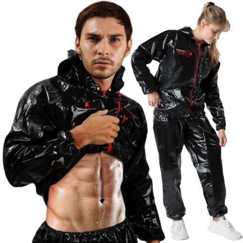 X-Large Sauna Suit 0.32mm PVC Heavy Duty Sweat Suit for Weight Loss - Men & Women