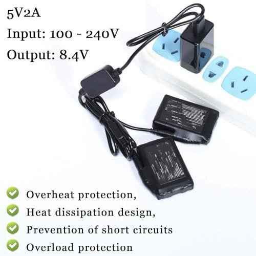 8.4V Heated Glove Charger for 7.4V SWB01 SWB03 2200 3000 3500mAh Li-Polymer Rechargeable Battery Charging for Socks, Jackets, Hats