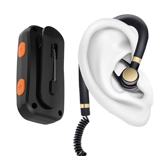 Super Mini Walkie Talkies 2 Pack, Waterproof Two Way Radio with Earpieces Portable FM Transceiver for Outdoor Restaurant Baseball Retail Store