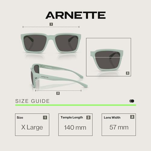 ARNETTE Plot Twist AN4346 Square Sunglasses for Men +BUNDLE with ACCESSORY EYEWEAR KIT