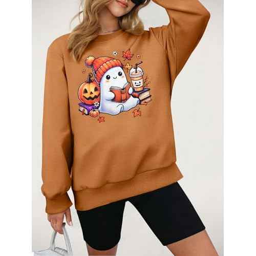Mommy and Me Matching Outfits Halloween Sweatshirt Cute Ghost Pumpkin Sweater Spooky Season Baby Girl Fall Shirt