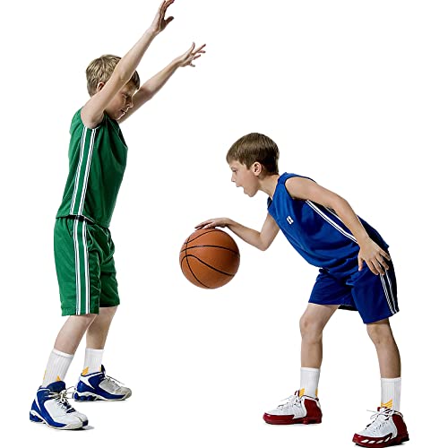 Kids Basketball Socks 6 Pairs - 7-10 Years Multicolor Athletic Sports Socks for Boys