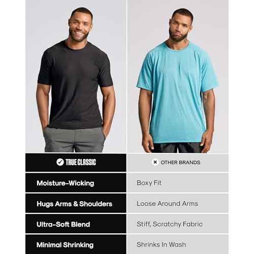 True Classic Workout Shirts for Men ? Mens Shirts & Muscle Shirt for Men, Gym Shirts, Tank Tops Men and Athletic Base Layer