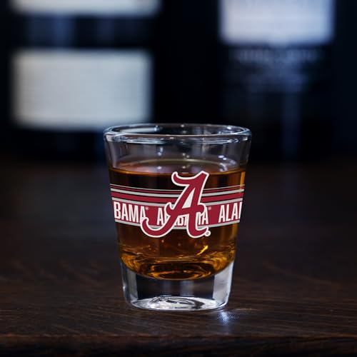 Alabama Crimson Tide Shot Glass 1.7oz - NCAA Team Barware for Game Day & Home Bars
