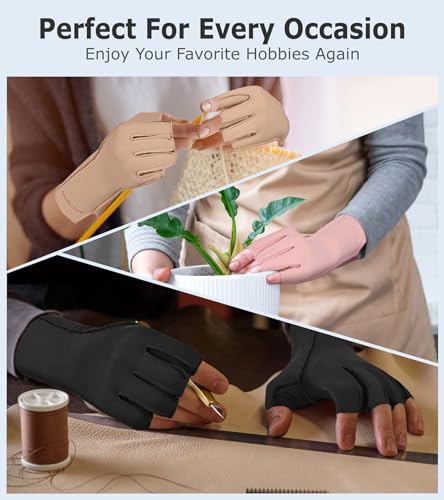 NURCOM Compression Gloves Fingerless Pink Large Fits Most 8.5+
