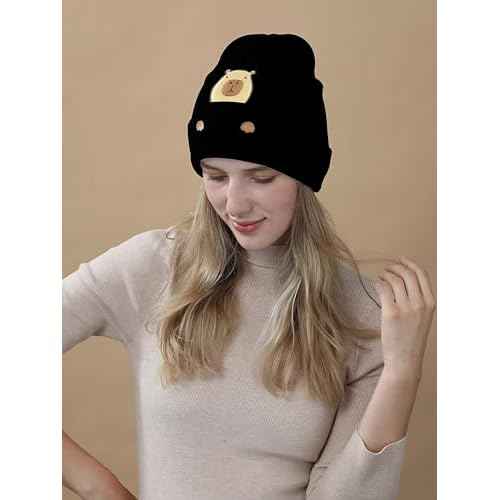 Capybara Hat Beanie Gifts for Women Men Funny Capybara Lover Christmas Birthday Decoration Embroidered Knit Gifts