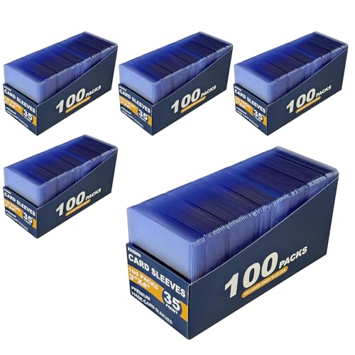 500 Hard Card Sleeves for Trading Card Protection - Baseball, Sports, Gaming, Premium Top Loaders - Variation of THIS listing