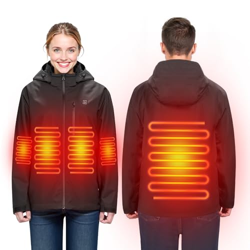VEVOR Heated Jacket with 7.4V Battery Pack, Windproof and Waterproof Lightweight Heating Coat