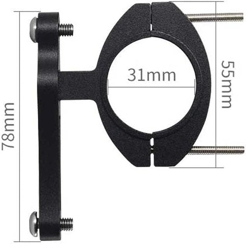 Black Bike Water Bottle Holder Handlebar Mount, Adjustable Universal for Motorcycle E-Bike Water Bottle Cage Mount Adapter, Bike Water Bottle Cages