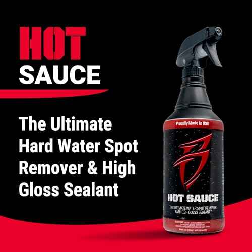 Boat Bling Hot Sauce Premium Hard Water Spot Remover w/High-Gloss Wax Sealants, 32 oz.