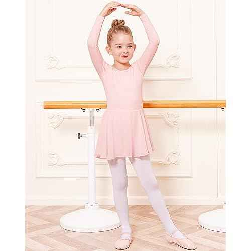 Stelle Ballet Leotards for Girls Long Sleeve Toddler Dance Leotard Outfits with Skirt Classic(Little/Big Kid)