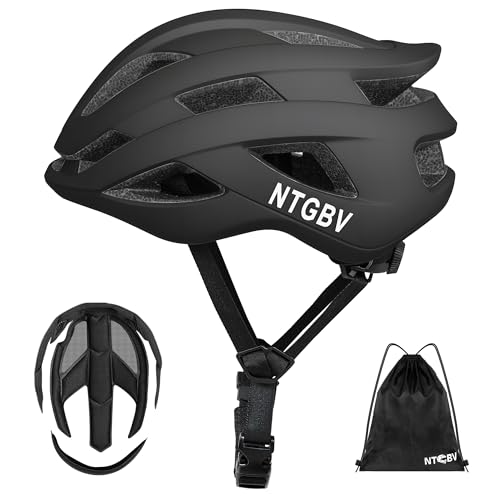 Adult Bike Helmet with Adjustable Fit and Matte Black XL - Certified Safety
