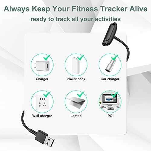 Charger Cable Replacement for Fitbit Inspire 3 (2 Pack/3.3Ft)