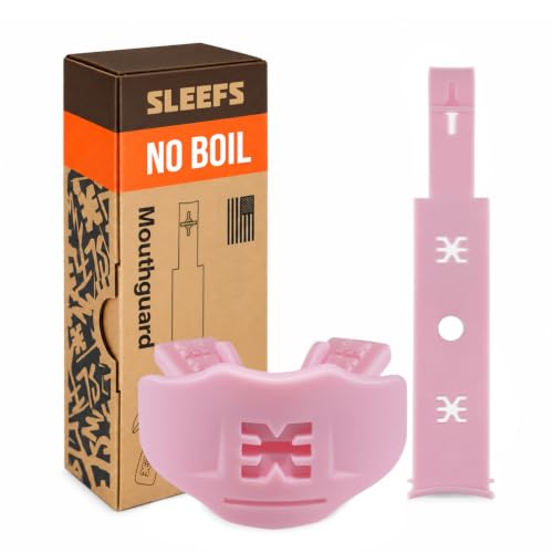Pink Football Mouthguard with Strap - Breast Cancer Awareness, Soft Pink