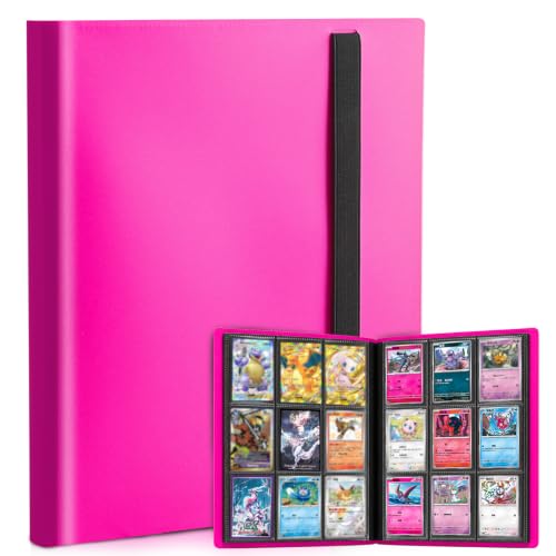 Rose Red Trading Card Binder, 9-Pocket 20 Pages Holds 360 Cards for MTG TCG