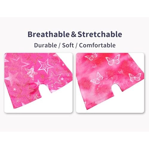 Snowheart Gymnastics Leotards for Girls 2-Pack, Sparkly Toddler Biketards Sleeveless for Tumbling Dance Classes