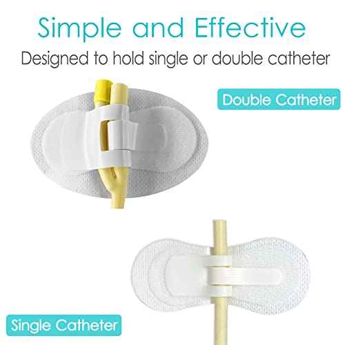 Low Profile Feeding Tube Holder Peg G-Tube Stabilizer Picc Line Peritoneal Dialysis Accessories Catheter Stabilization Device Bandages for Stomach Kids Baby (Pack of 10)