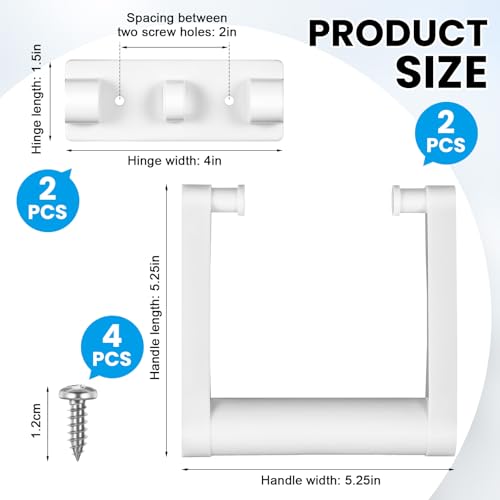 2 Pcs Plastic Cooler Handles for Igloo 25-72 Qt - White Replacement Kit