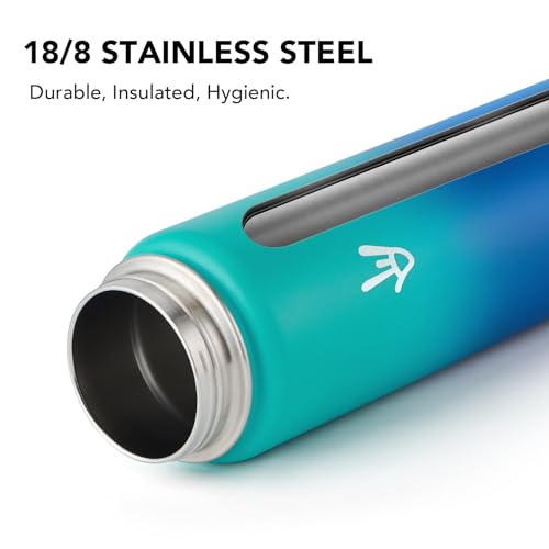32 oz Insulated Stainless Steel Water Bottle with Carrying Strap - Leakproof & Keeps Drinks Hot or Cold