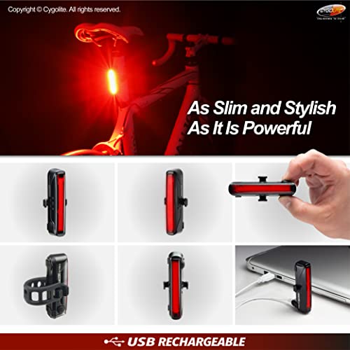 120 Lumen Bicycle Tail Light with USB Rechargeable LEDs, 7 Modes, Water Resistant