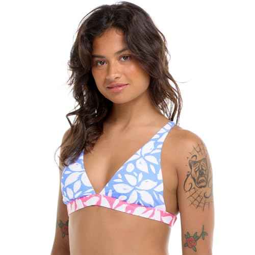 Body Glove Women's Standard Freya Fixed Triangle Halter Bikini Top Swimsuit with 2-Way Back