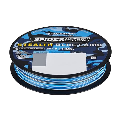 20lb Break Strength Blue Camo Braided Fishing Line 200yd - Stealth Braid
