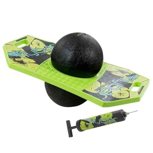 Flybar Pogo Trick Ball for Kids ? Balance Bounce Board with Anti-Slip Deck ? Pump Included - Indoor & Outdoor Toys for Boys and Girls Fun Way to Reduce Screen Time Supports up to 160 lbs ? Ages 6+