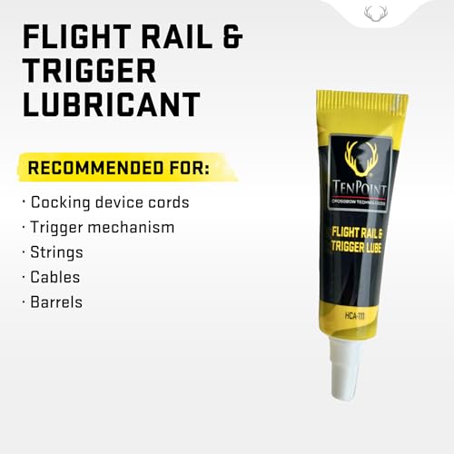 TenPoint Flight Rail & Trigger Lube - for Cocking Device Cords, Strings, Cables, Barrels & The Trigger Mechanism - Petroleum Based