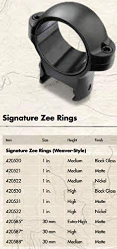 Burris Signature Zee Rings Medium, 1", Weaver Style
