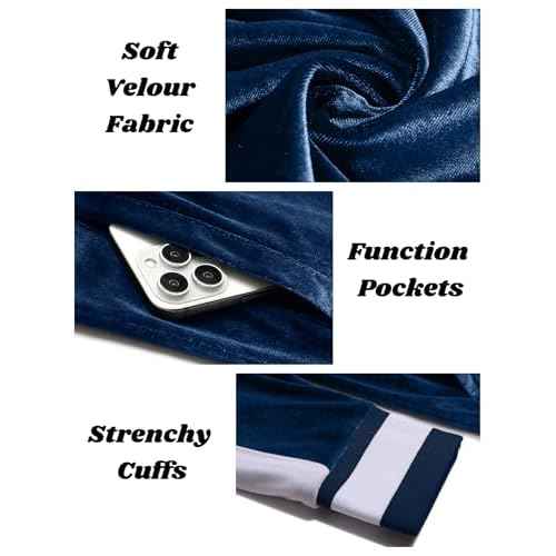 COOFANDY Mens Tracksuit 2 Piece Set Velour Sweatsuit Jogging Suits Full Zip Jacket Pants Outfits