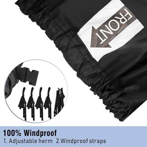 NEVERLAND Trailerable Boat Cover Waterproof Heavy Duty Marine Grade Polyester Canvas Fits V Shape/V-Hull and Tri-Hull Runabouts, Pro-STYL, Bass Boats (Boat Length 20-22ft, Beam Width up to 102",Black)