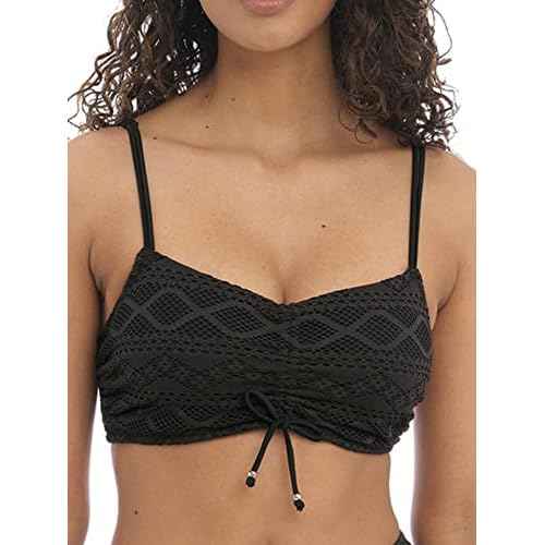 Freya Womens Sundance Concealed Underwire Bralette (4000) Bikini Top, Black, 32D US