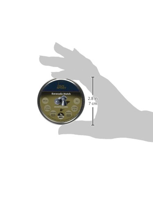 H&N Sport Baracuda Match Round Nose Pellets, .22 Caliber (5.51 mm) 200 Count