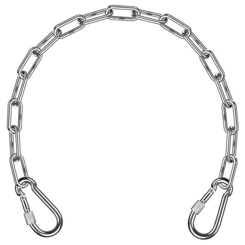 20-Inch Stainless Steel Punching Bag Chain with Carabiners - Heavy Duty Adjustable