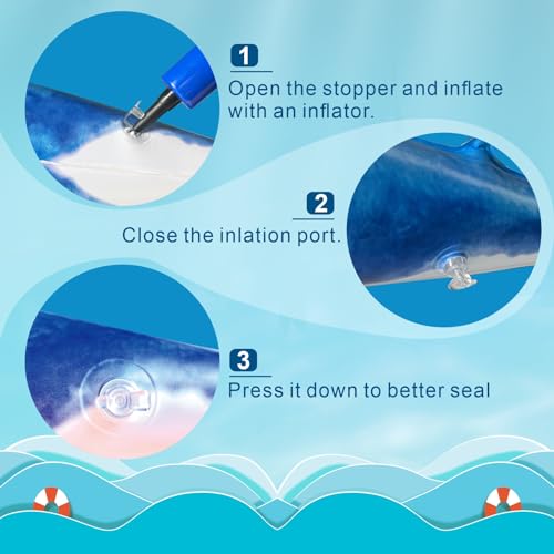 3PCS Inflatable Shark Starfish Pool Toy Balloons for Pool & Party - Blue