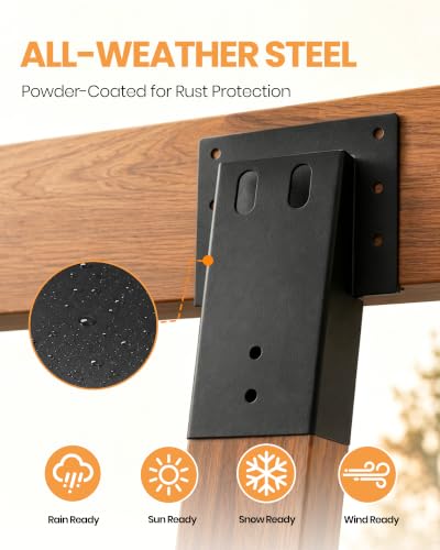 Heavy Steel Deer Stand Brackets 4x4 Compound Angle Elevator Supports - 4PCS